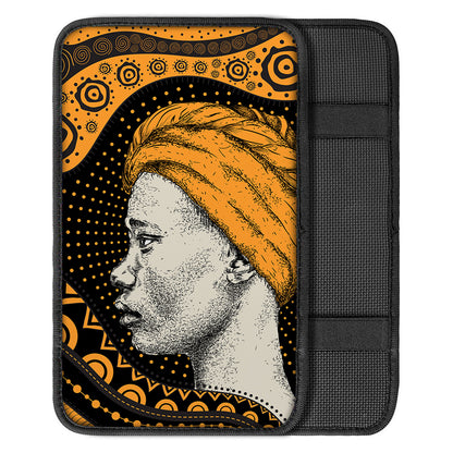 Tribal African Girl Print Car Center Console Cover