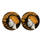 Tribal African Girl Print Car Coasters