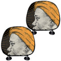 Tribal African Girl Print Car Headrest Covers