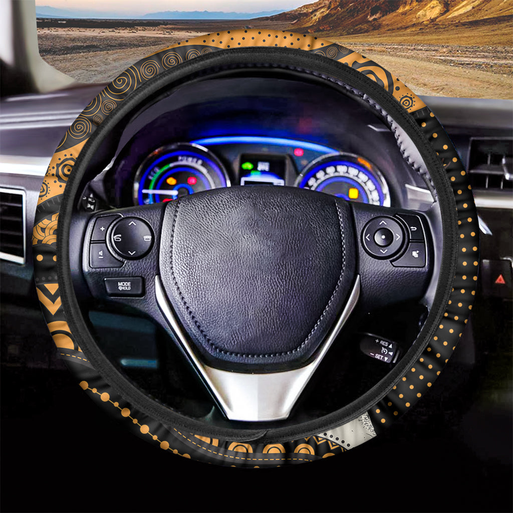 Tribal African Girl Print Car Steering Wheel Cover