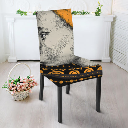 Tribal African Girl Print Dining Chair Slipcover