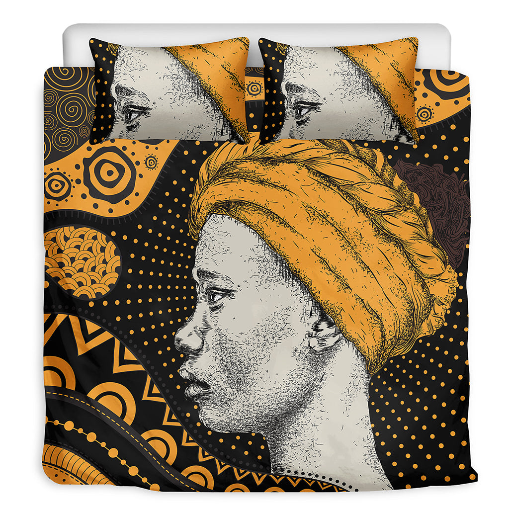 Tribal African Girl Print Duvet Cover Bedding Set