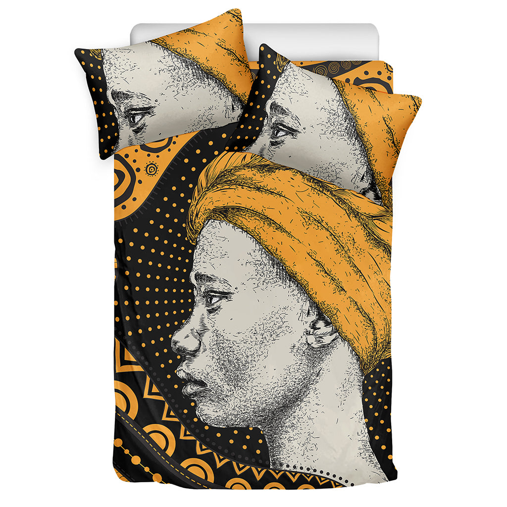 Tribal African Girl Print Duvet Cover Bedding Set
