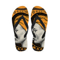 Tribal African Girl Print Flip Flops