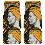 Tribal African Girl Print Front and Back Car Floor Mats