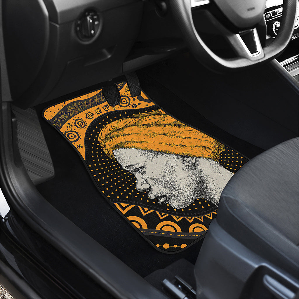 Tribal African Girl Print Front and Back Car Floor Mats
