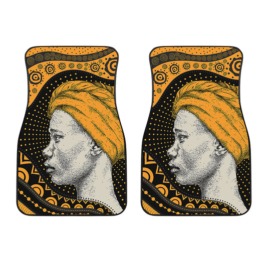Tribal African Girl Print Front Car Floor Mats