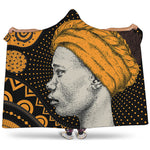 Tribal African Girl Print Hooded Blanket