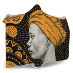 Tribal African Girl Print Hooded Blanket