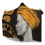 Tribal African Girl Print Hooded Blanket