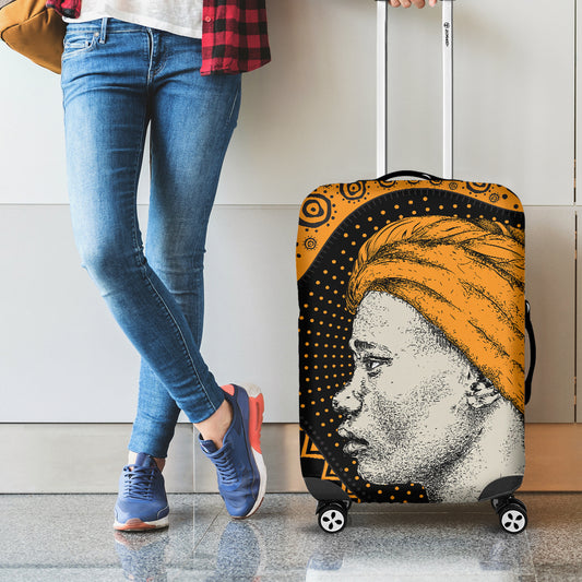 Tribal African Girl Print Luggage Cover