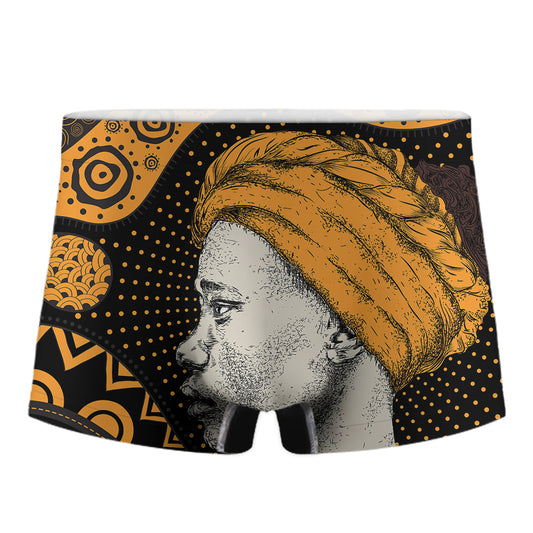 Tribal African Girl Print Men's Boxer Briefs