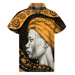 Tribal African Girl Print Men's Short Sleeve Shirt