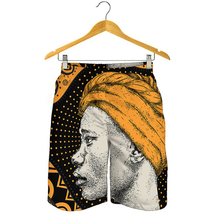 Tribal African Girl Print Men's Shorts