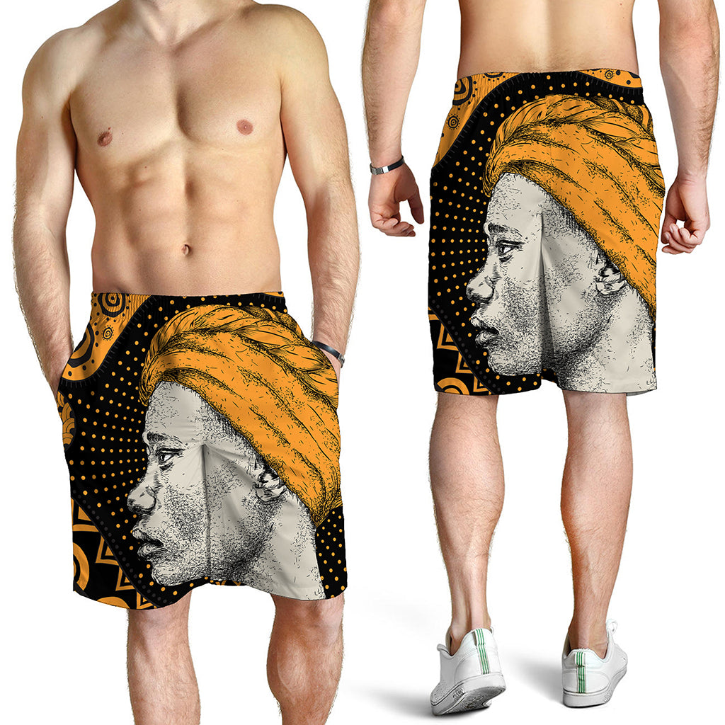 Tribal African Girl Print Men's Shorts