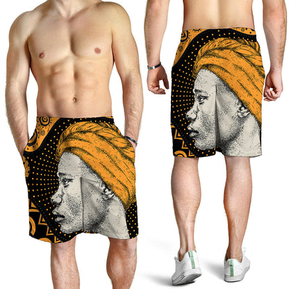 Tribal African Girl Print Men's Shorts