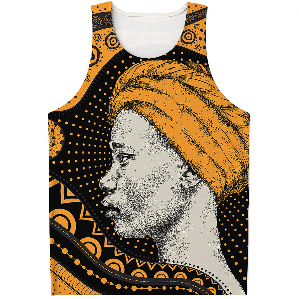 Tribal African Girl Print Men's Tank Top