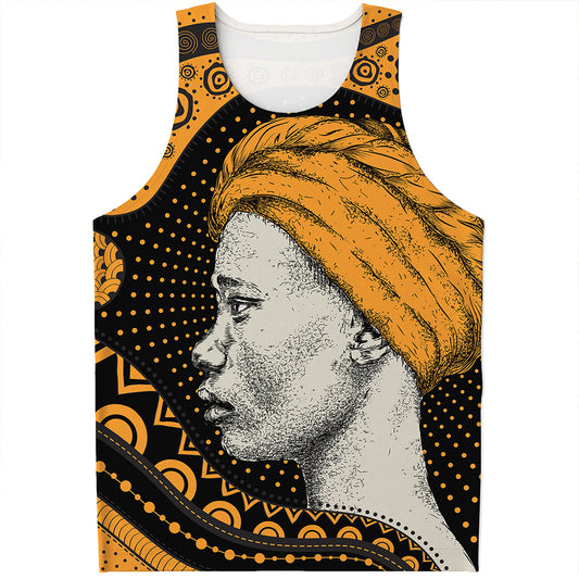 Tribal African Girl Print Men's Tank Top