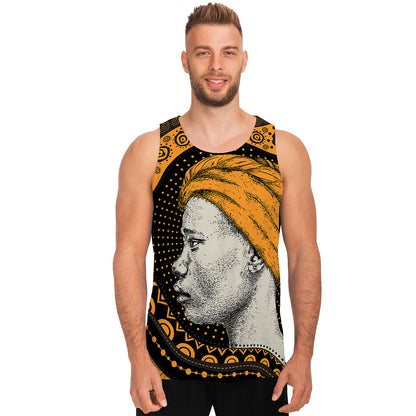 Tribal African Girl Print Men's Tank Top
