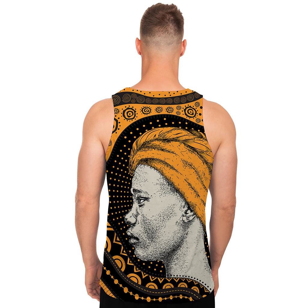 Tribal African Girl Print Men's Tank Top