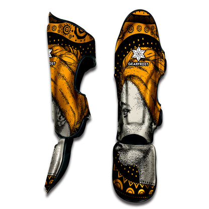 Tribal African Girl Print Muay Thai Shin Guard