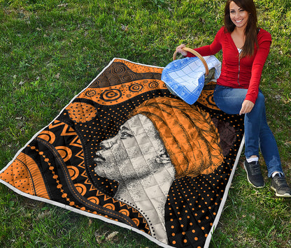 Tribal African Girl Print Quilt