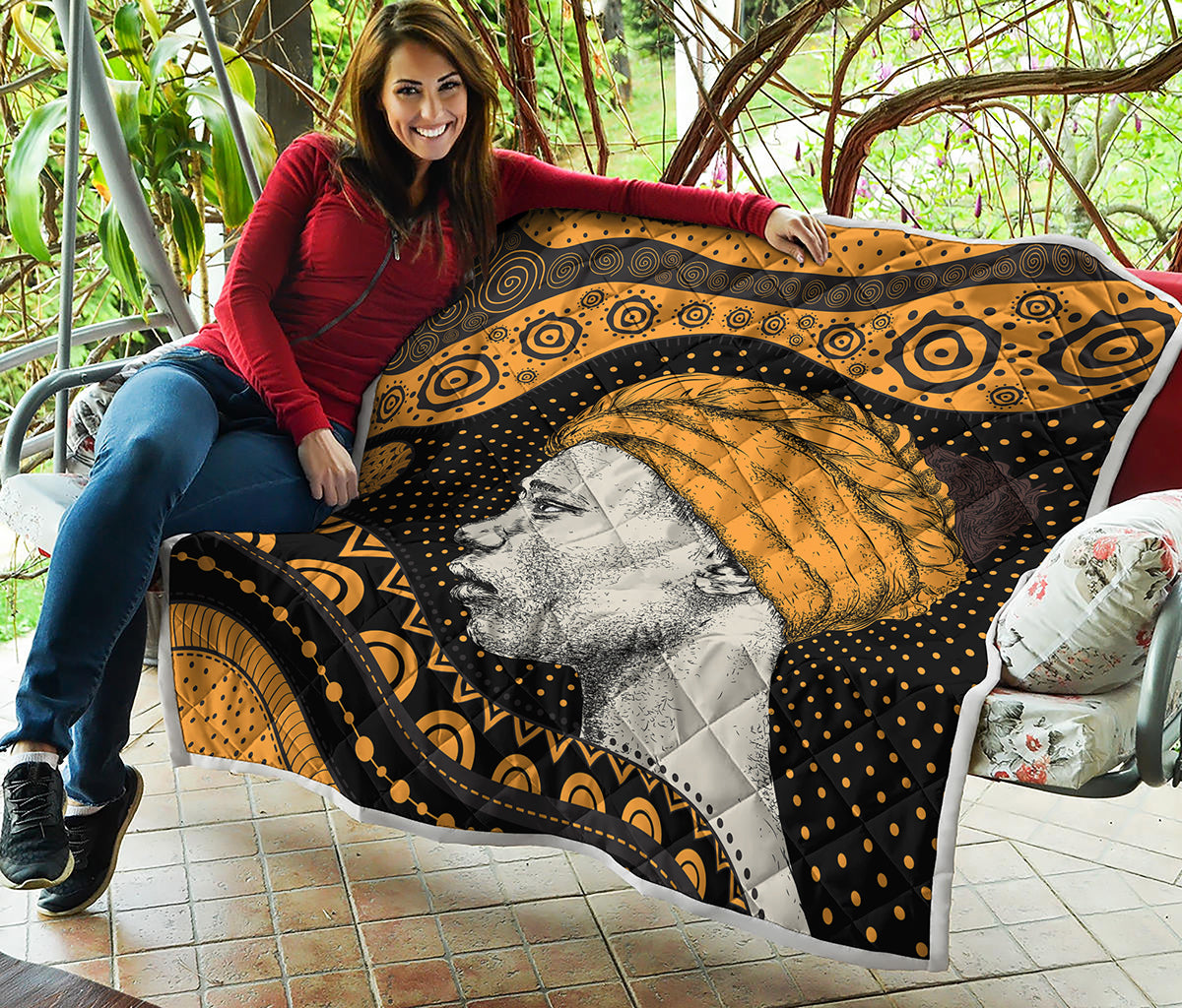 Tribal African Girl Print Quilt