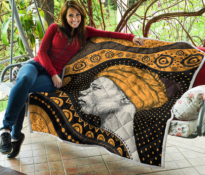 Tribal African Girl Print Quilt