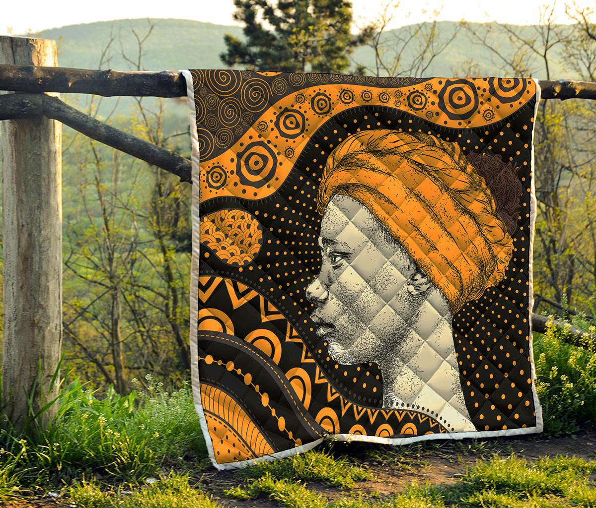 Tribal African Girl Print Quilt