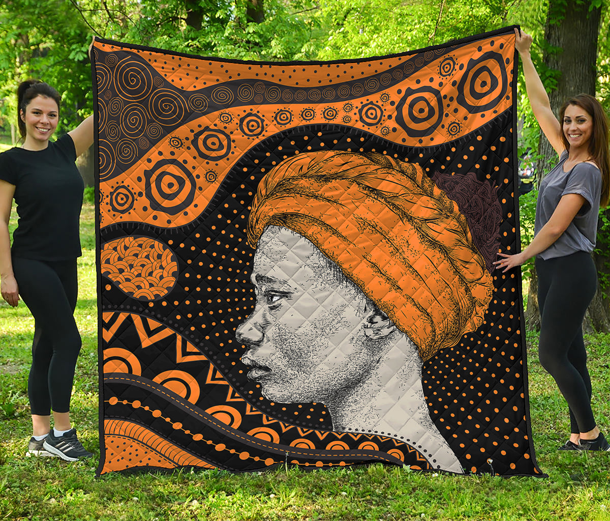 Tribal African Girl Print Quilt