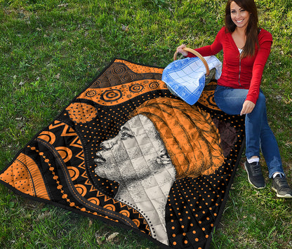 Tribal African Girl Print Quilt