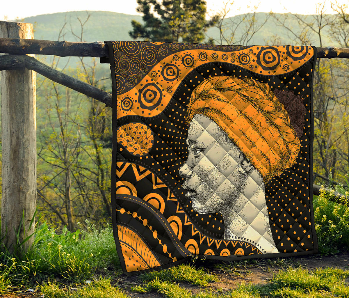 Tribal African Girl Print Quilt