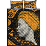 Tribal African Girl Print Quilt Bed Set