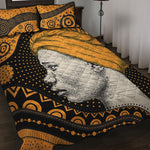 Tribal African Girl Print Quilt Bed Set