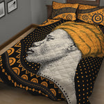 Tribal African Girl Print Quilt Bed Set