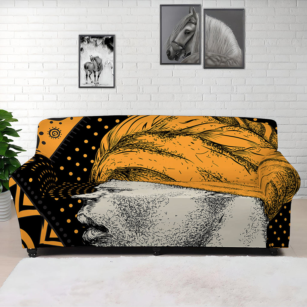 Tribal African Girl Print Sofa Cover