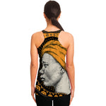 Tribal African Girl Print Women's Racerback Tank Top