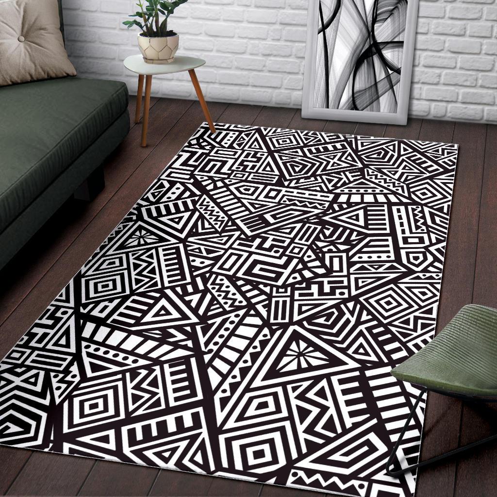 Tribal Aztec Geometric Pattern Print Area Rug GearFrost