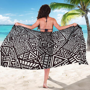 Tribal Aztec Geometric Pattern Print Beach Sarong Wrap