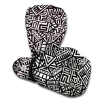 Tribal Aztec Geometric Pattern Print Boxing Gloves