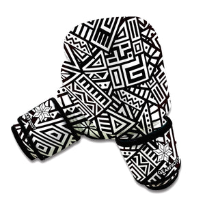 Tribal Aztec Geometric Pattern Print Boxing Gloves