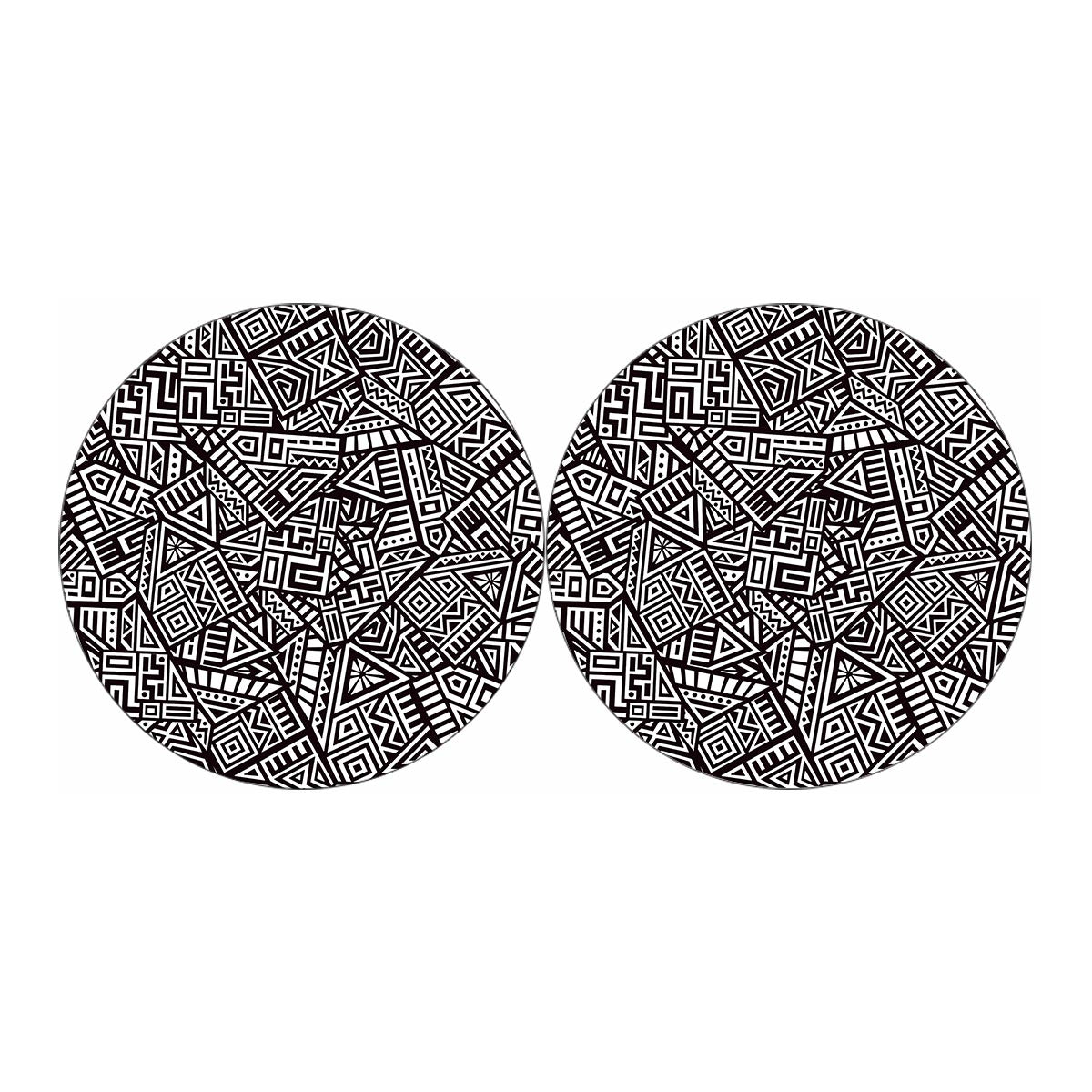 Tribal Aztec Geometric Pattern Print Car Coasters