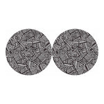 Tribal Aztec Geometric Pattern Print Car Coasters