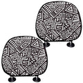 Tribal Aztec Geometric Pattern Print Car Headrest Covers