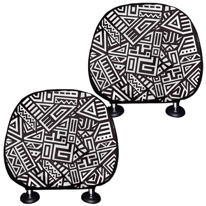 Tribal Aztec Geometric Pattern Print Car Headrest Covers