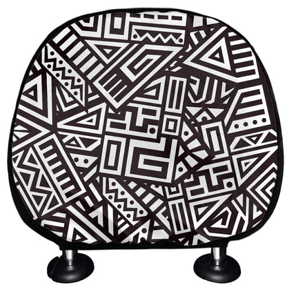 Tribal Aztec Geometric Pattern Print Car Headrest Covers