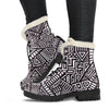 Tribal Aztec Geometric Pattern Print Comfy Boots GearFrost