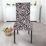 Tribal Aztec Geometric Pattern Print Dining Chair Slipcover