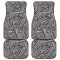 Tribal Aztec Geometric Pattern Print Front and Back Car Floor Mats