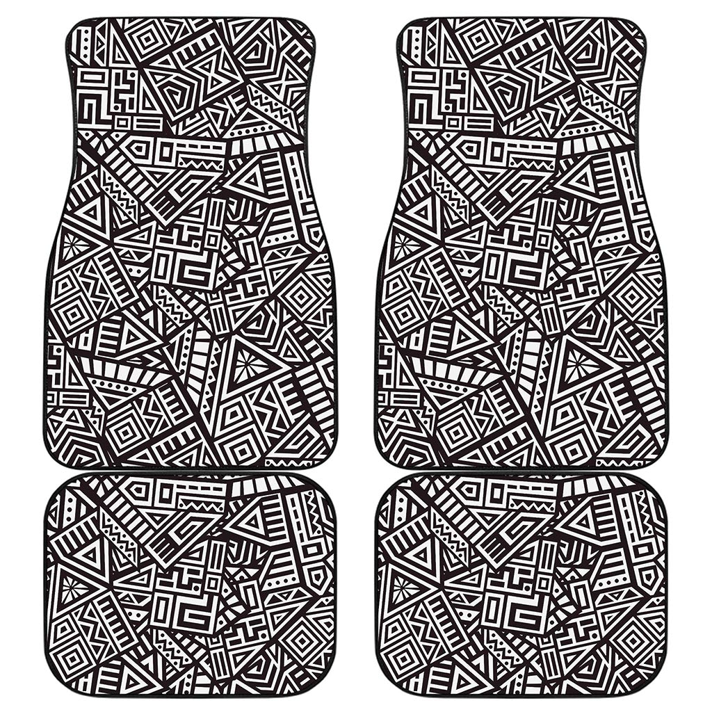 Tribal Aztec Geometric Pattern Print Front and Back Car Floor Mats